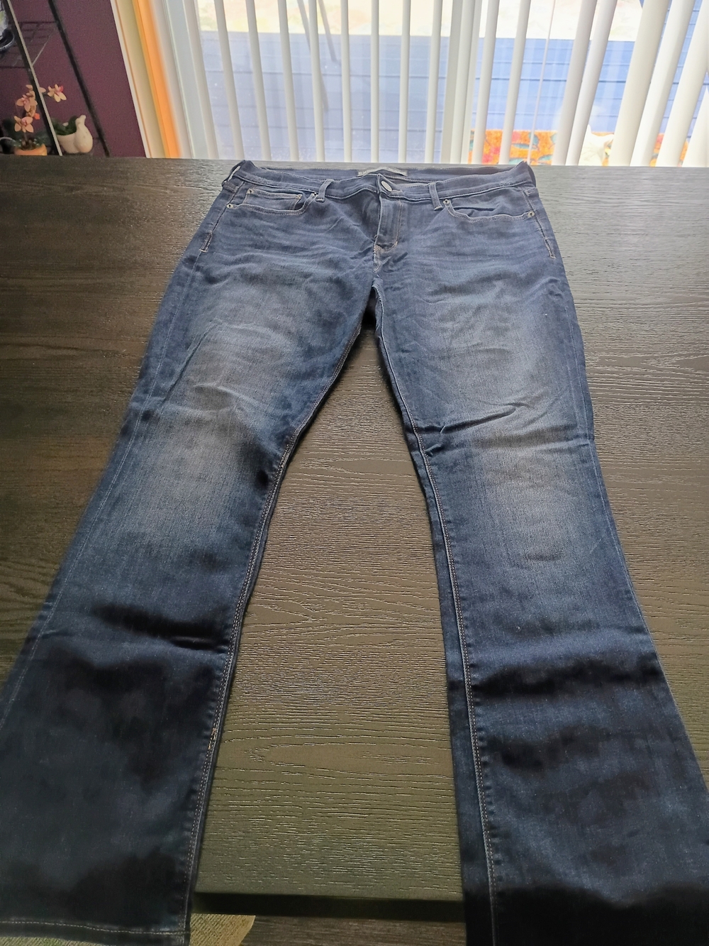 Express Women’s Bootcut Jeans in Dark Blue Wash